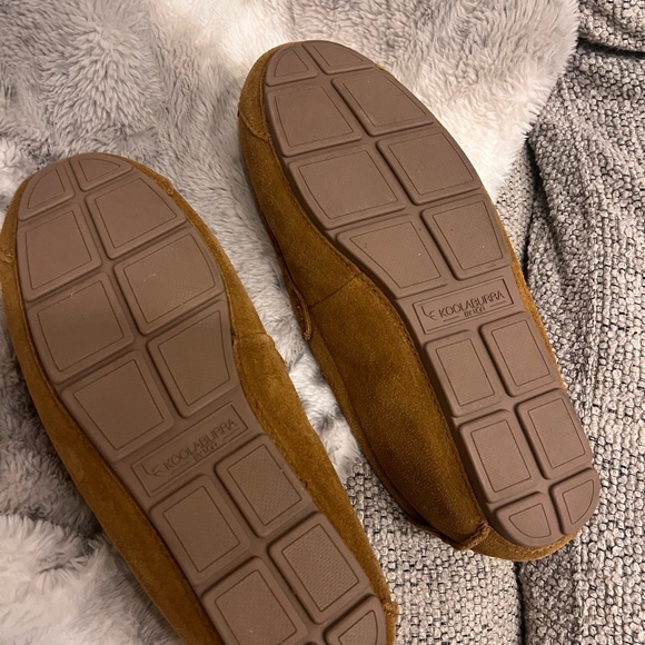 BNWOT UGG Koolaburra Brown Suede Shearling Lined Loafers/Slippers - Picture 2 of 4